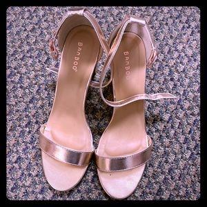 Rose gold heels by Bamboo